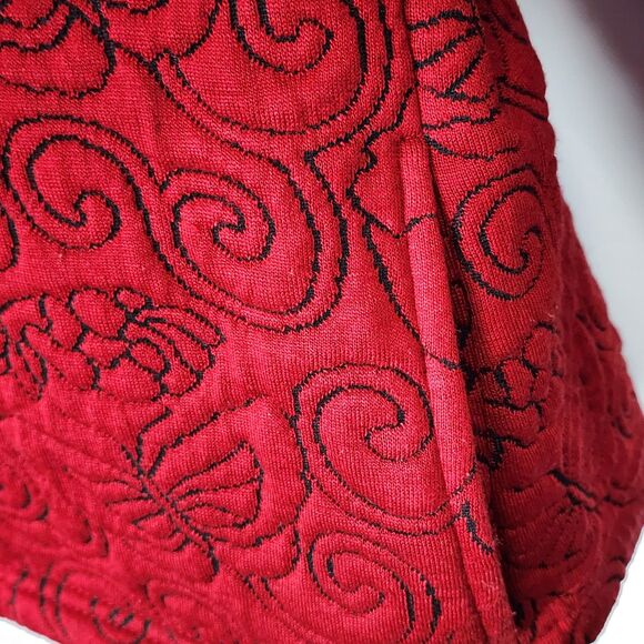 Alfred Dunner Quilted Butterfly Red Zip Up Jacket Size 14 - Picture 6 of 11